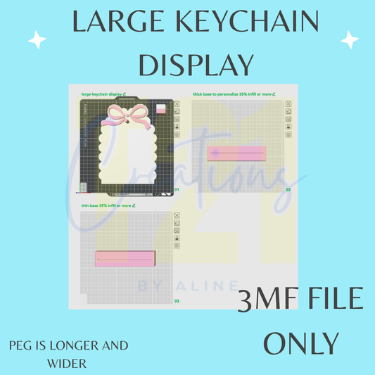 LARGE COQUETTE SINGLE KEYCHAIN DISPLAY 3MF FILE