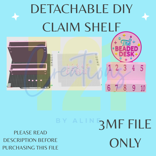 DETACHABLE CLAIM SHELF 3MF FILE