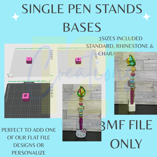 SINGLE PEN STAND BASES 3MF FILE
