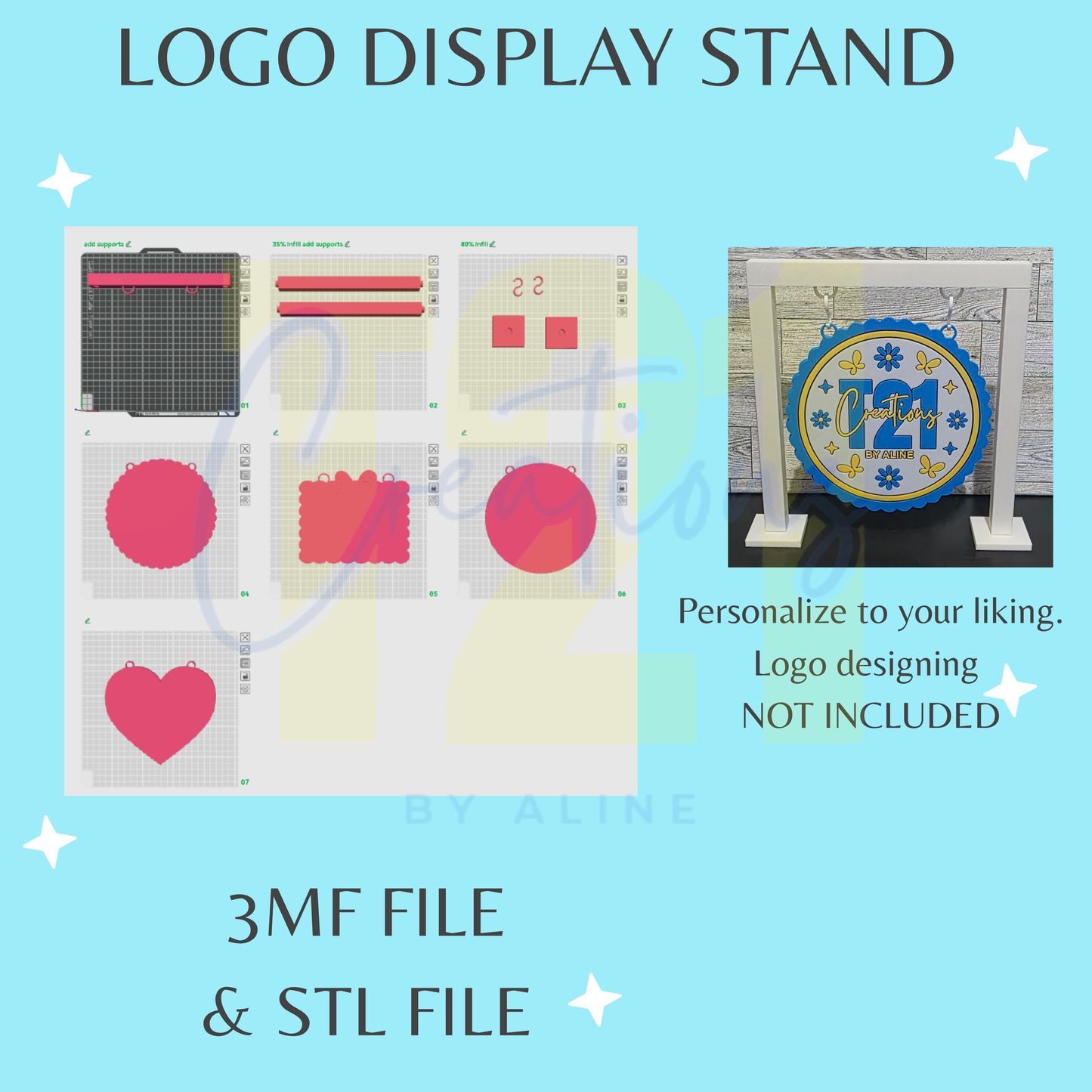 LOGO DISPLAY STAND STL DIGITAL FILE