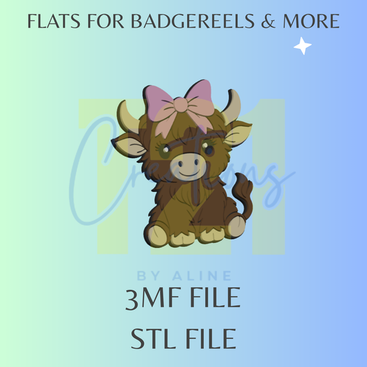 COQUETTE COW FLAT STL FILE