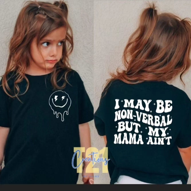 NON VERBAL YOUTH TEE BLACK