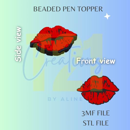 LIPS PEN TOPPER STL FILE