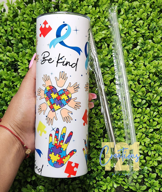 BE KIND AUTISM TUMBLER