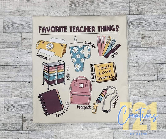 TEACHER THINGS T-SHIRT