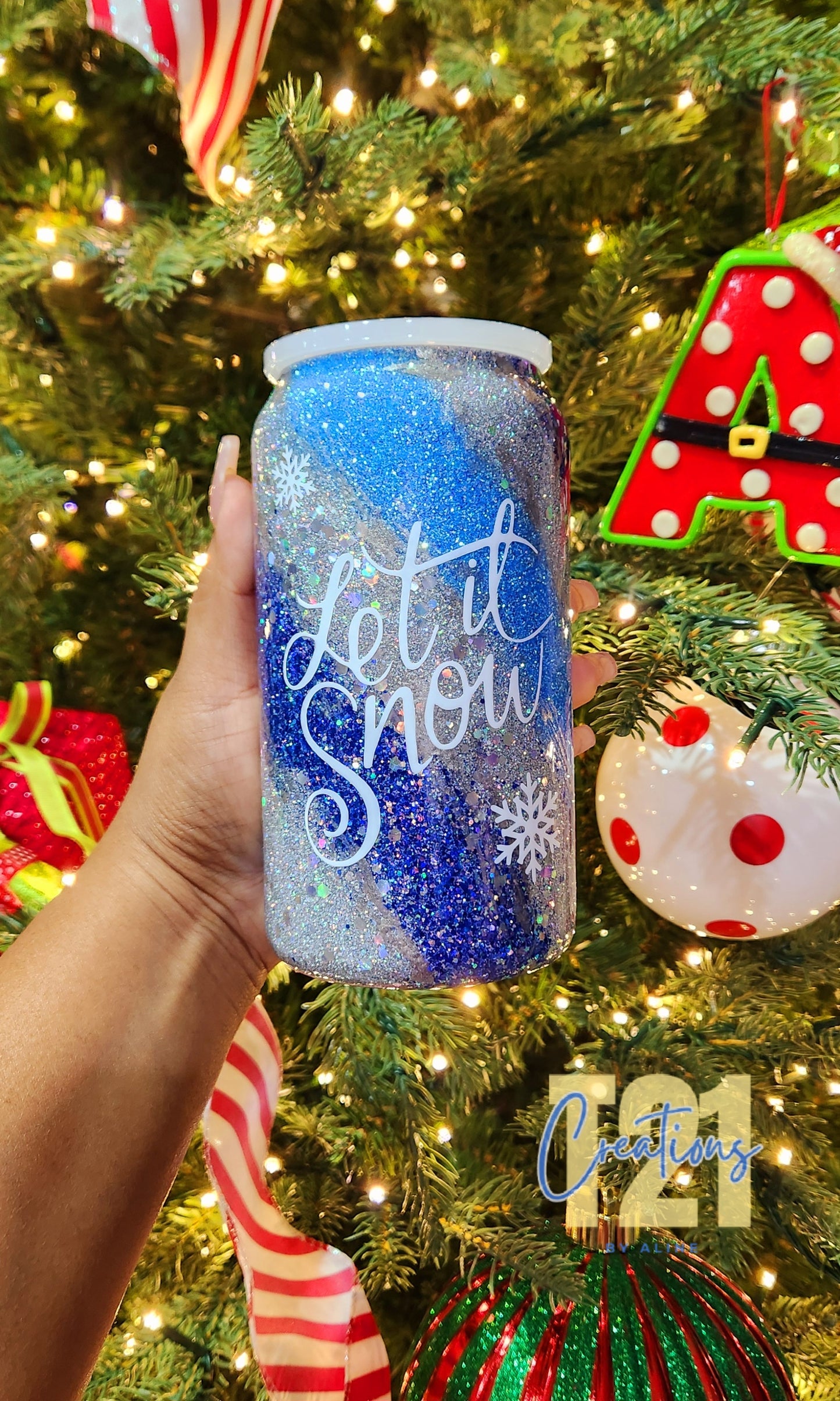 BLUE LET IT SBOW TUMBLER