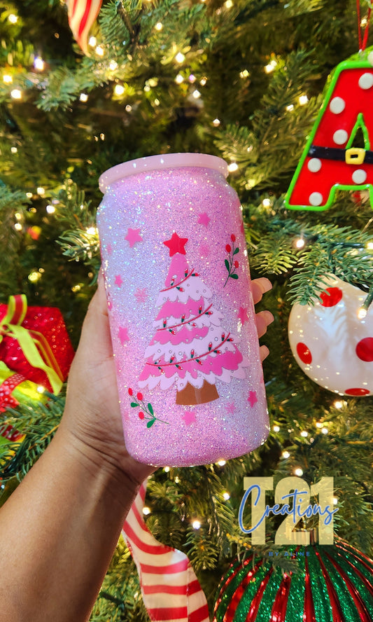 PINK CHRISTMAS TUMBLER