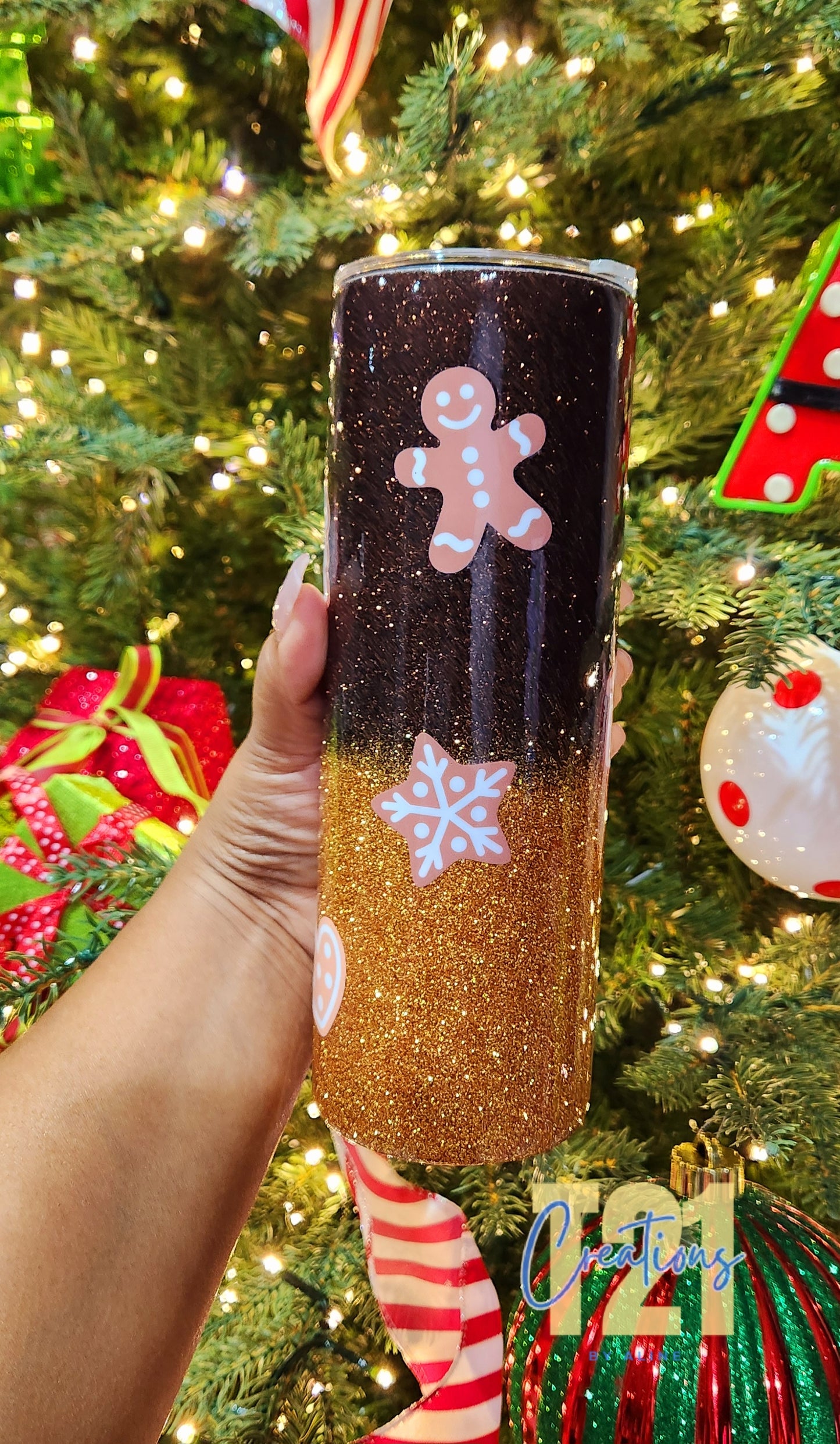 Gingerbread stainless steel tumbler