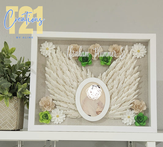 ANGEL WINGS SHADDOW BOX FRAME