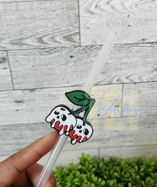 SPOOKY CHERRIES STRAW TOPPER
