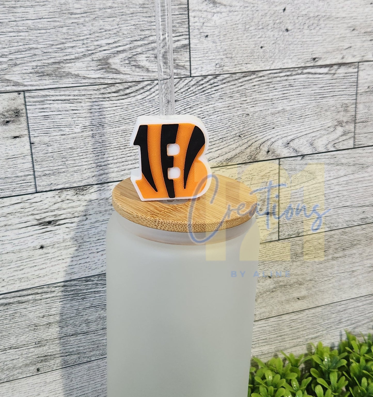 BENGALS STRAW TOPPER