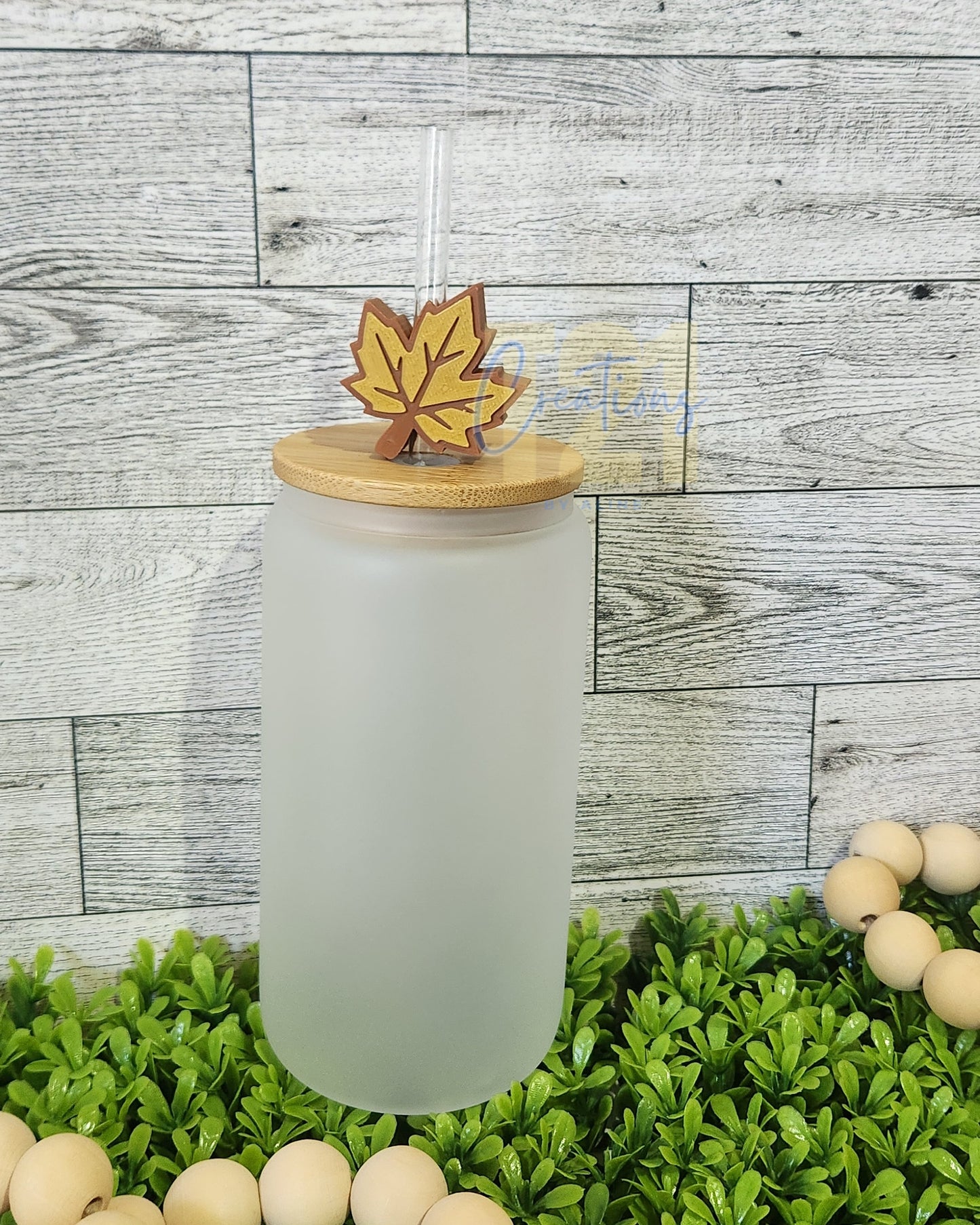 FALL LEAF STRAW TOPPER