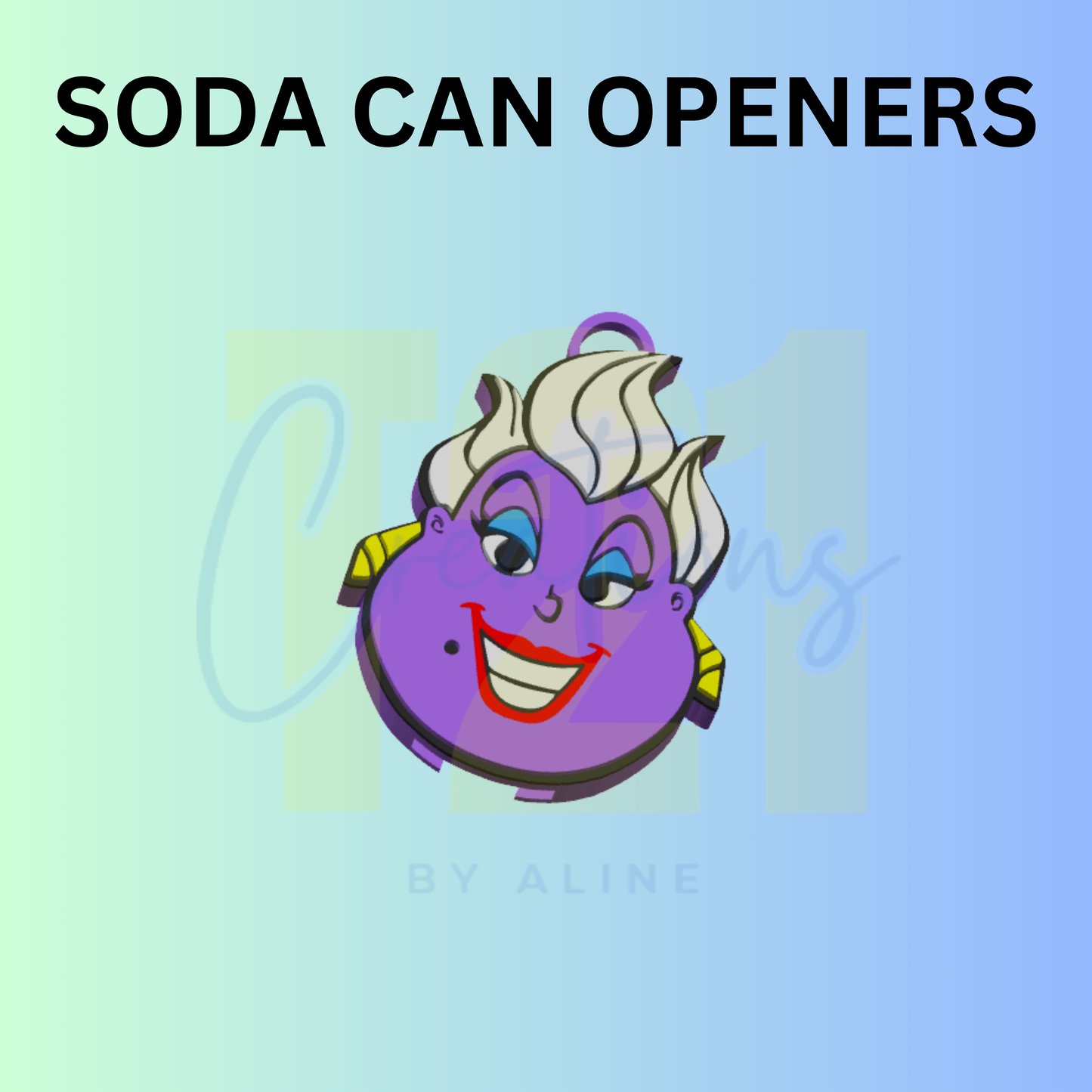 SEA WITCH CAN OPENER KEYCHAIN