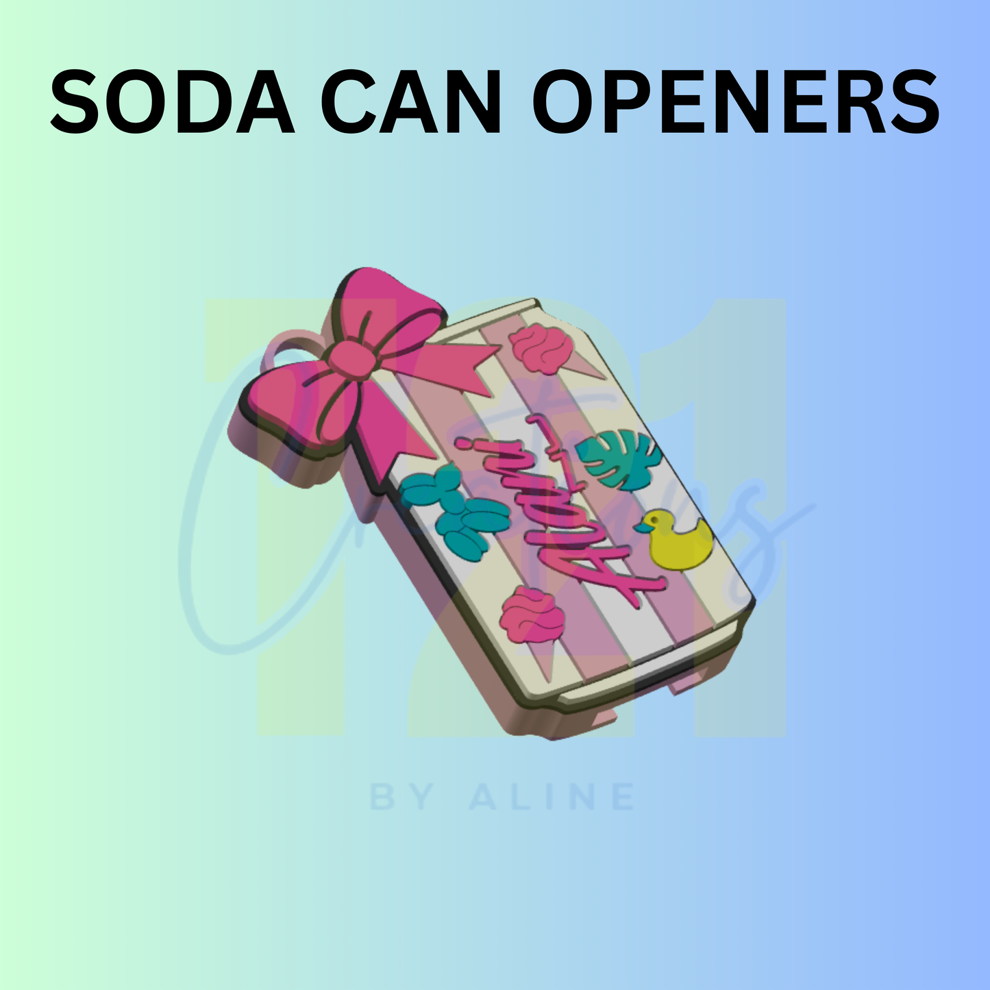 ENERGY DRINK CANDY CAN OPENER KEYCHAIN