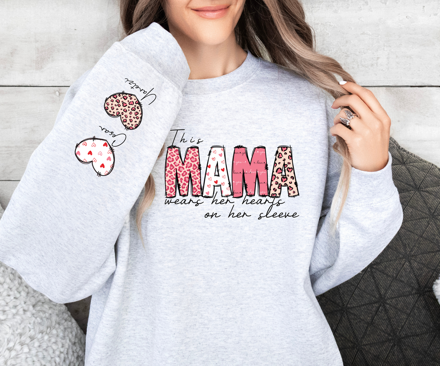 MAMA'S HEART ON SLEEVE SWEATSHIRT