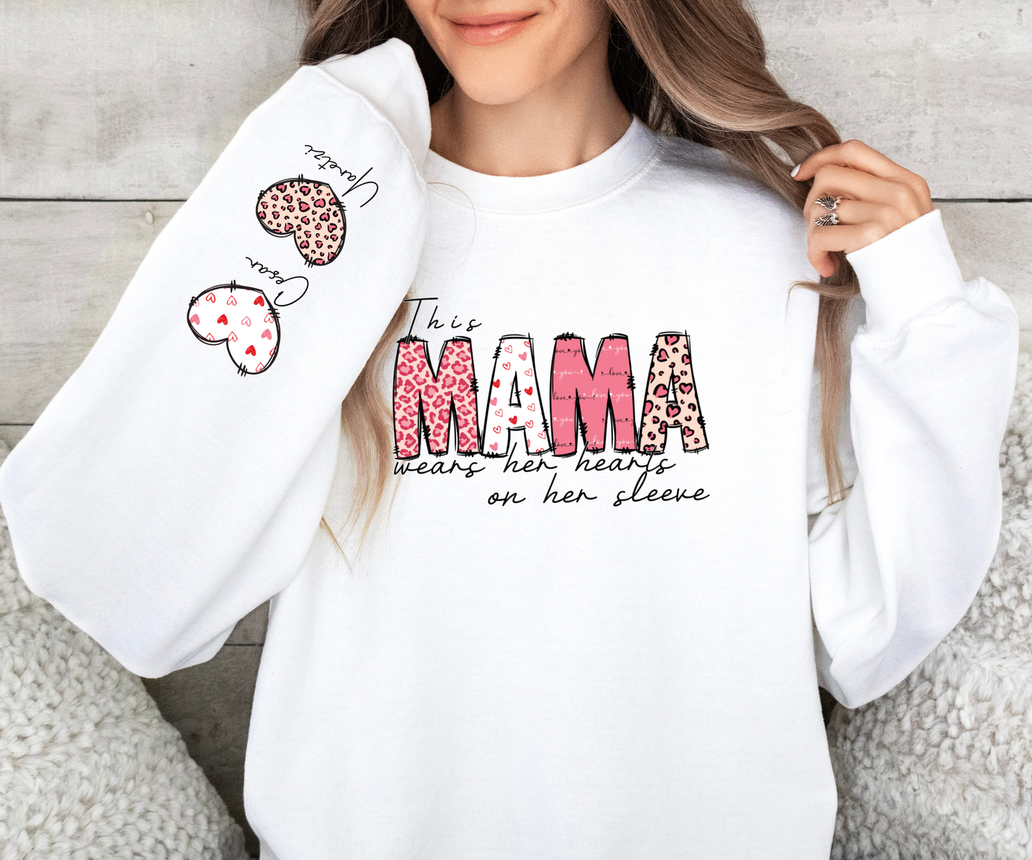 MAMA'S HEART ON SLEEVE SWEATSHIRT