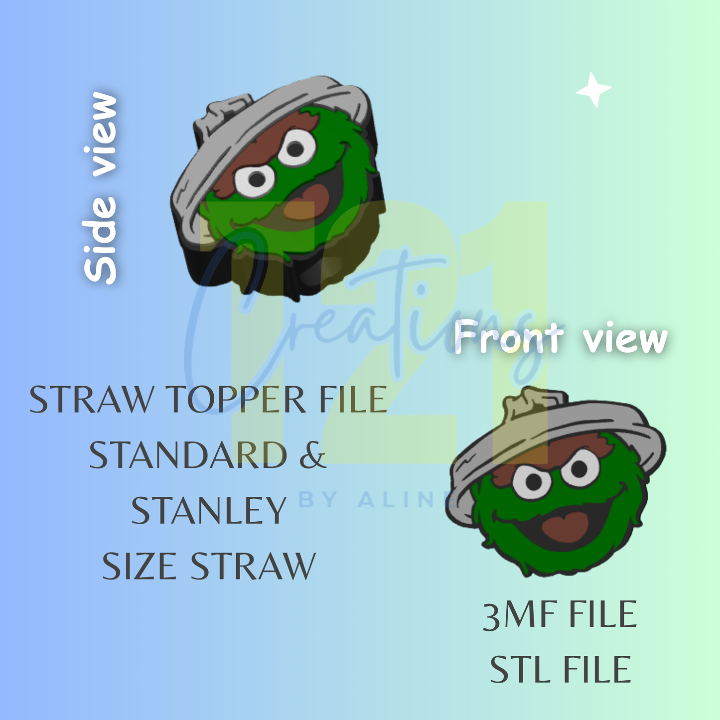 OS- CAR STRAW TOPPER STL FILE